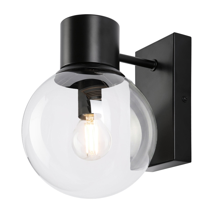 Sienas lampa SFERIO 1xE14/5W/230V melna/caurspīdīga