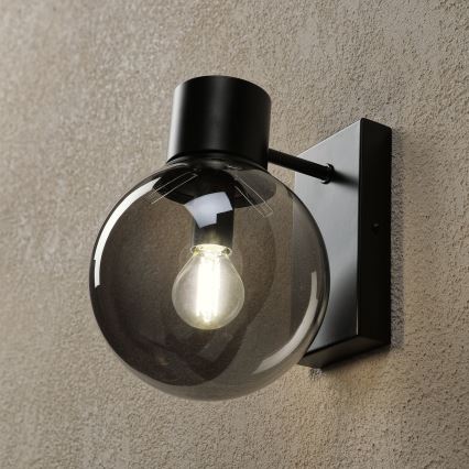 Sienas lampa SFERIO 1xE14/5W/230V melna/dūmakaina melna