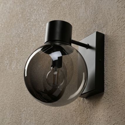 Sienas lampa SFERIO 1xE14/5W/230V melna/dūmakaina melna