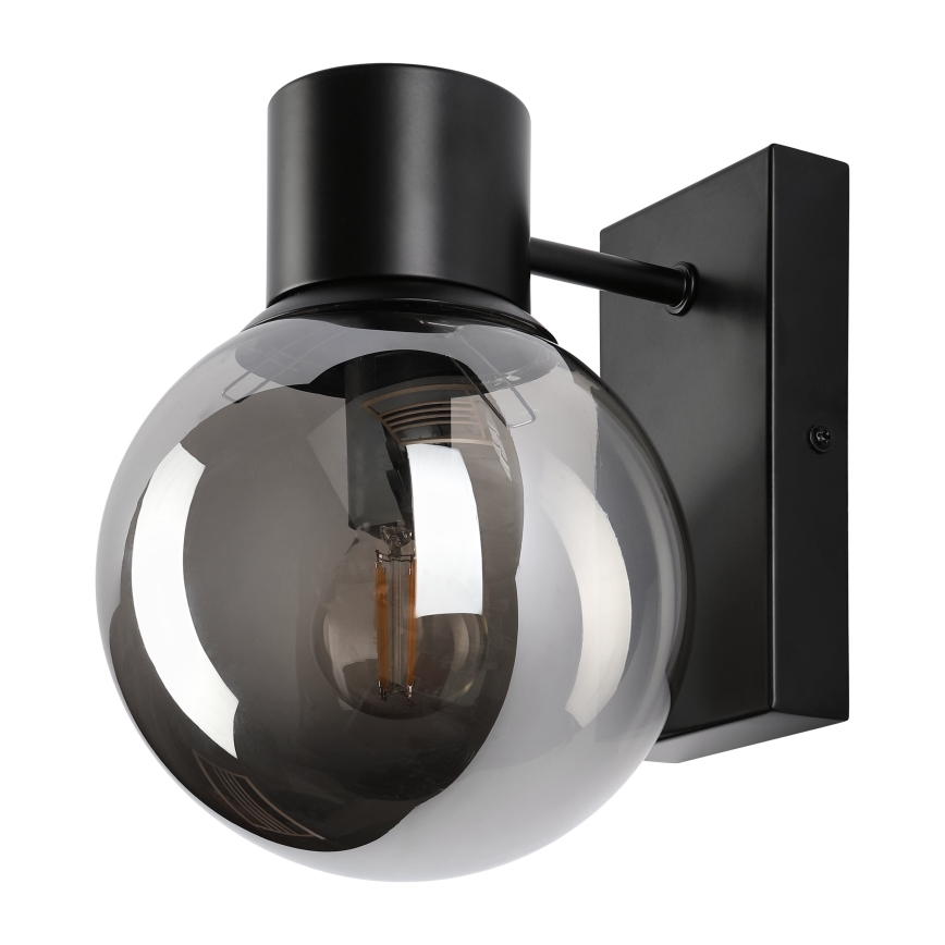 Sienas lampa SFERIO 1xE14/5W/230V melna/dūmakaina melna