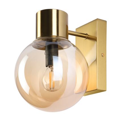 Sienas lampa SFERIO 1xE14/5W/230V misiņš/dūmaina bēša
