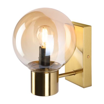 Sienas lampa SFERIO 1xE14/5W/230V misiņš/dūmaina bēša