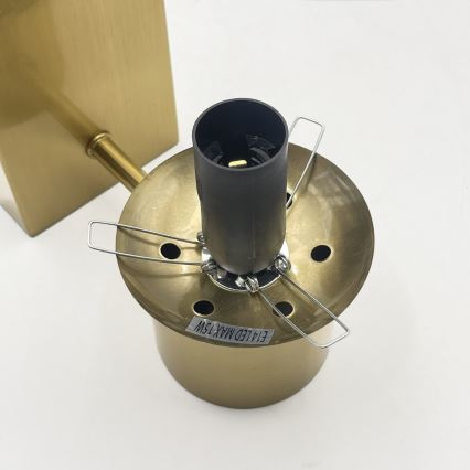 Sienas lampa SFERIO 1xE14/5W/230V misiņš/dūmaina bēša