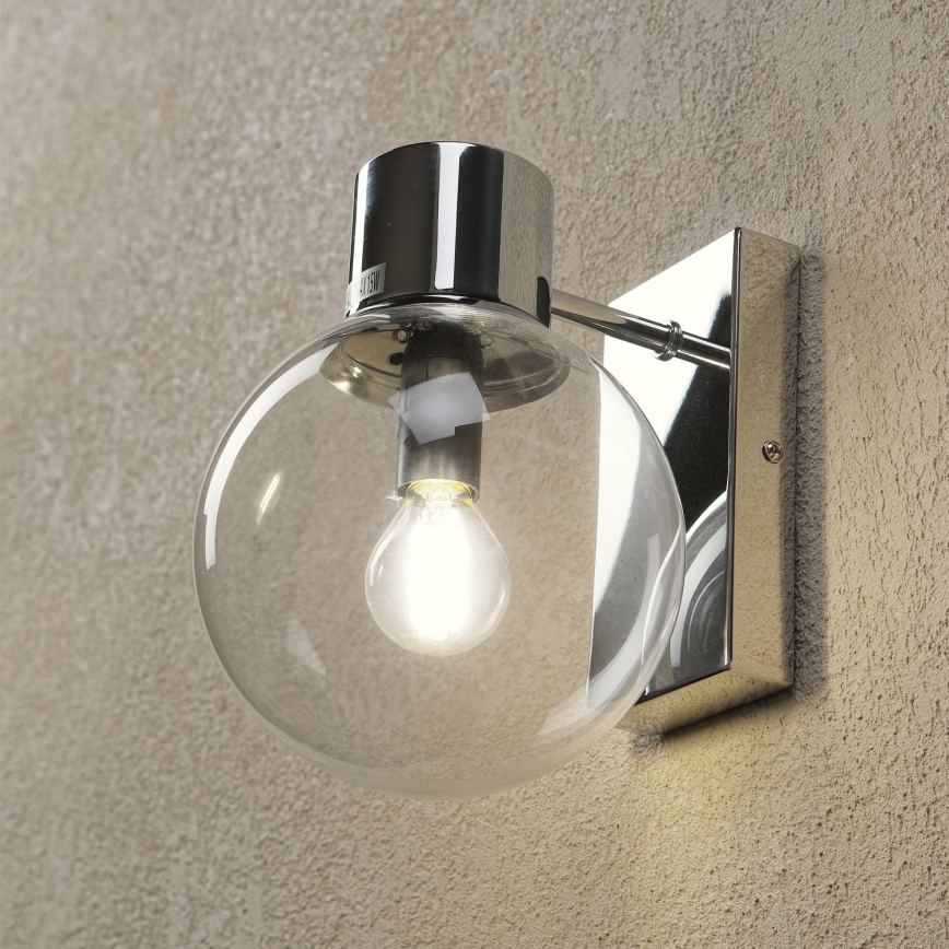 Sienas lampa SFERIO 1xE14/5W/230V spīdīgs hroms/caurspīdīgs