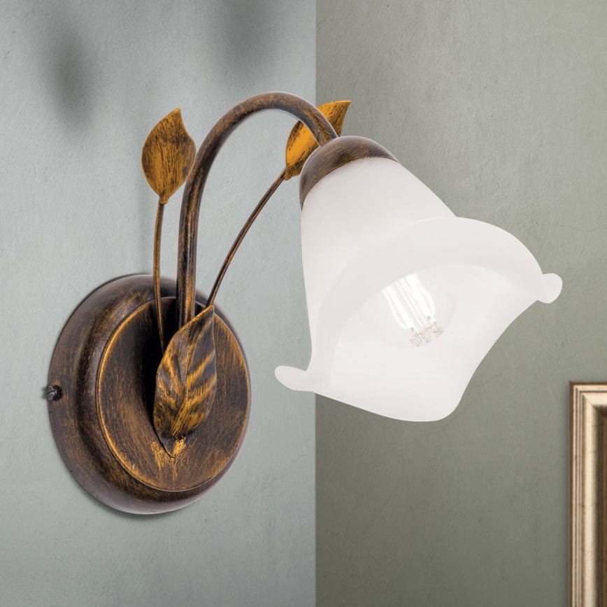 Sienas lampa SISI 1xE14/40W/230V bronza/patina