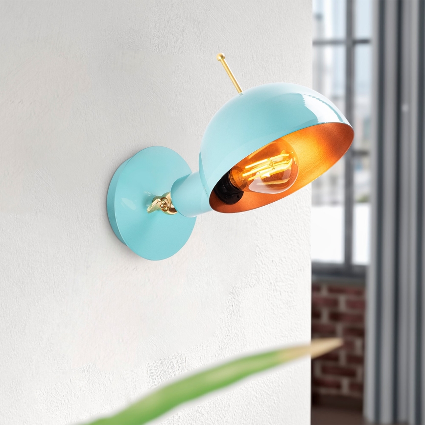 Sienas lampa SIVANI 1xE27/40W/230V zila