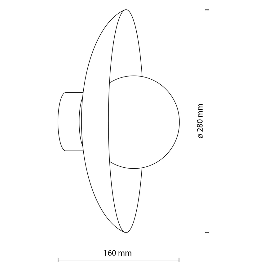 Sienas lampa SLATE 1xG9/8W/230V d. 28 cm ķieģelis
