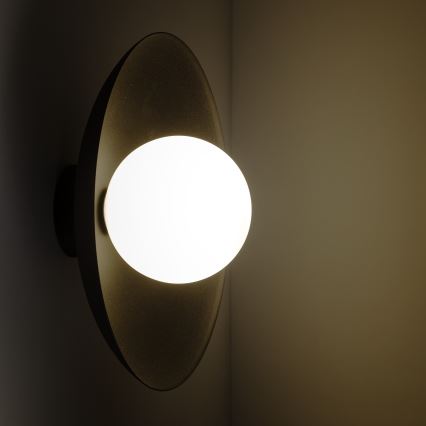 Sienas lampa SLATE 1xG9/8W/230V d. 28 cm melna