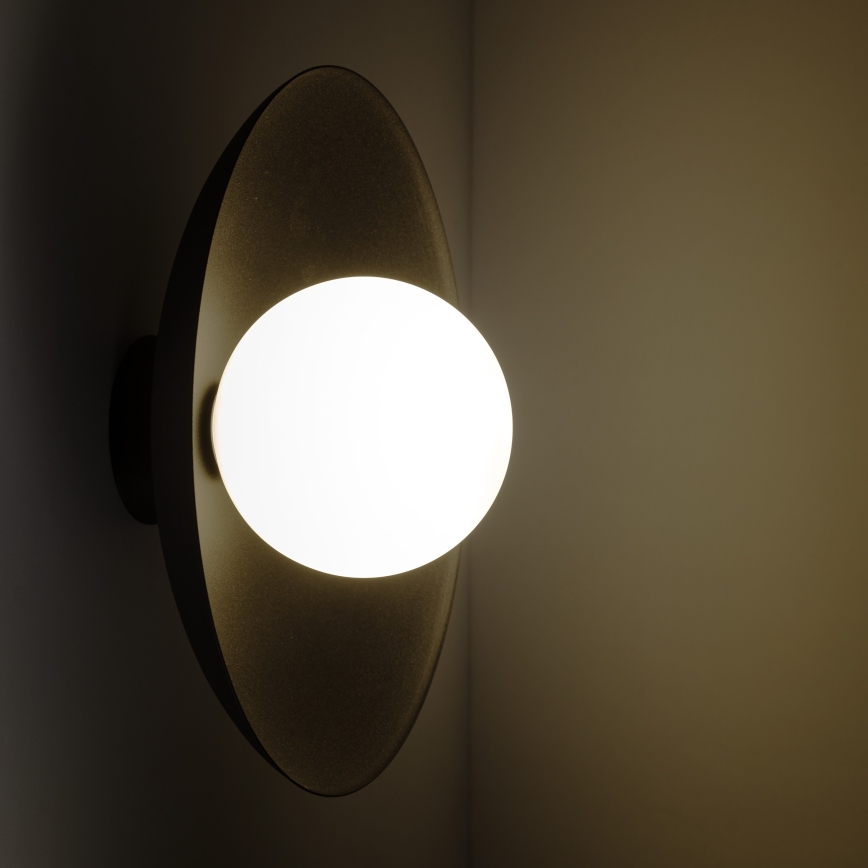 Sienas lampa SLATE 1xG9/8W/230V d. 28 cm melna