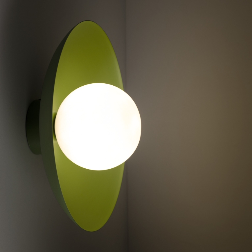 Sienas lampa SLATE 1xG9/8W/230V d. 28 cm zaļa