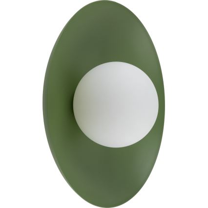 Sienas lampa SLATE 1xG9/8W/230V d. 28 cm zaļa