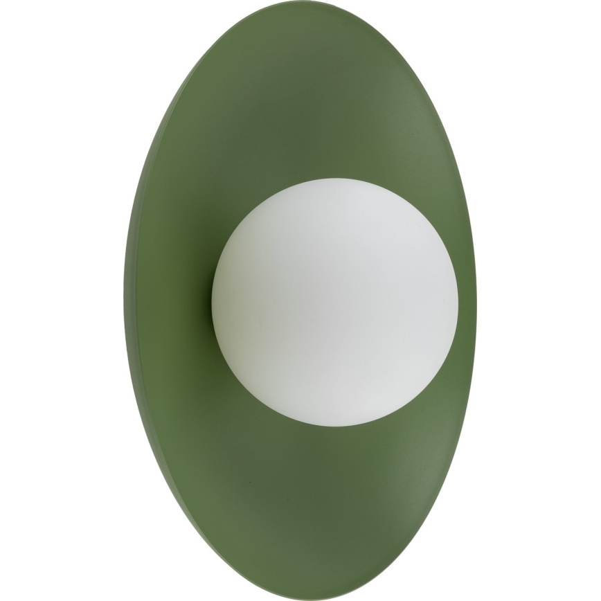 Sienas lampa SLATE 1xG9/8W/230V d. 28 cm zaļa