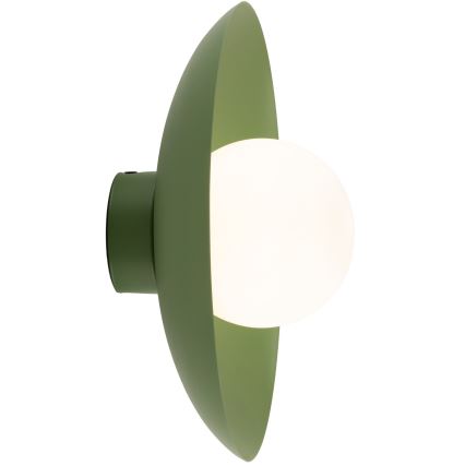 Sienas lampa SLATE 1xG9/8W/230V d. 28 cm zaļa
