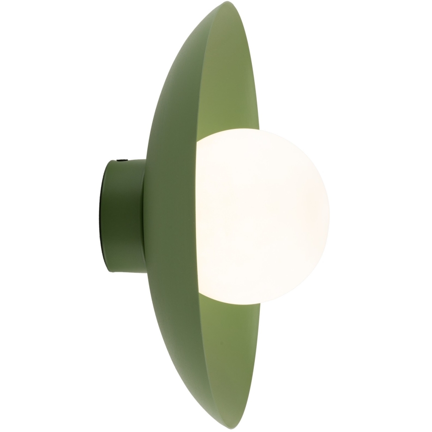 Sienas lampa SLATE 1xG9/8W/230V d. 28 cm zaļa