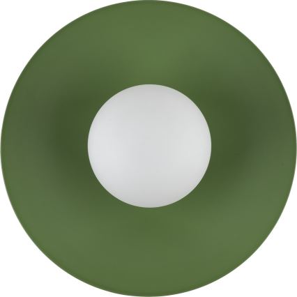 Sienas lampa SLATE 1xG9/8W/230V d. 28 cm zaļa