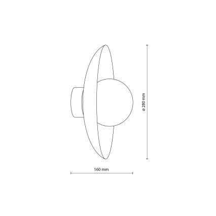 Sienas lampa SLATE 1xG9/8W/230V d. 28 cm zaļa