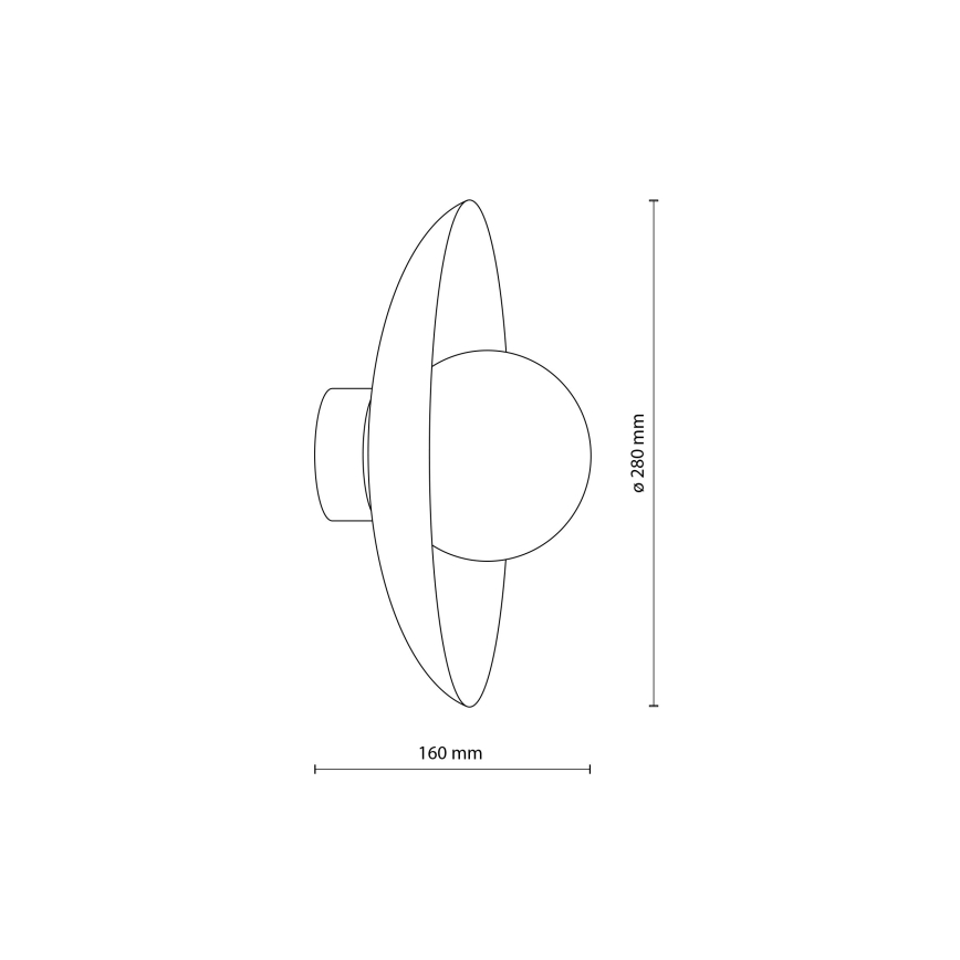 Sienas lampa SLATE 1xG9/8W/230V d. 28 cm zaļa