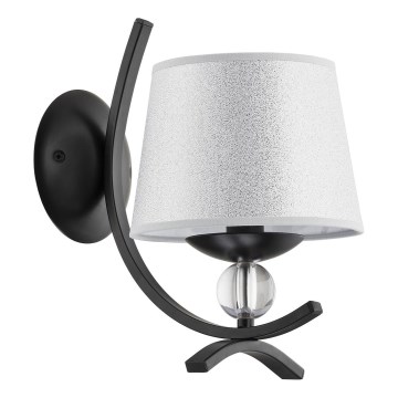 Sienas lampa SMITH 1xE14/10W/230V melna/sudraba