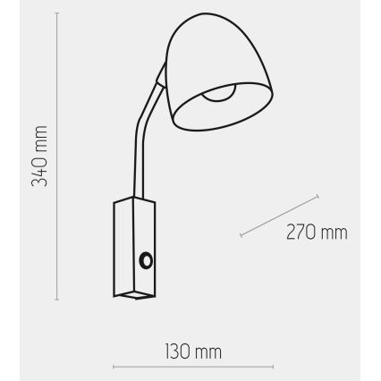 Sienas lampa SOHO 1xE27/15W/230V balts