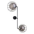 Sienas lampa SOLO BLACK 2xE27/60W/230V melna/zelta