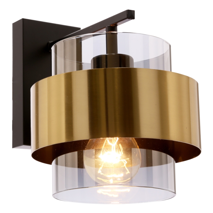 Sienas lampa SPIEGA 1xE27/60W/230V zelta/melna