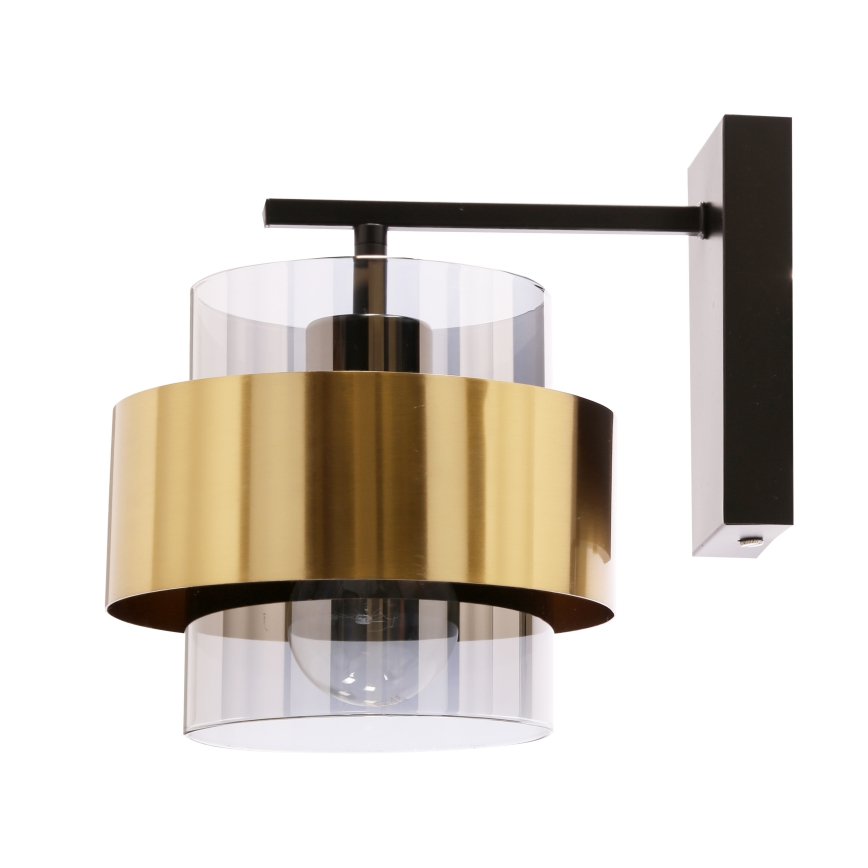 Sienas lampa SPIEGA 1xE27/60W/230V zelta/melna