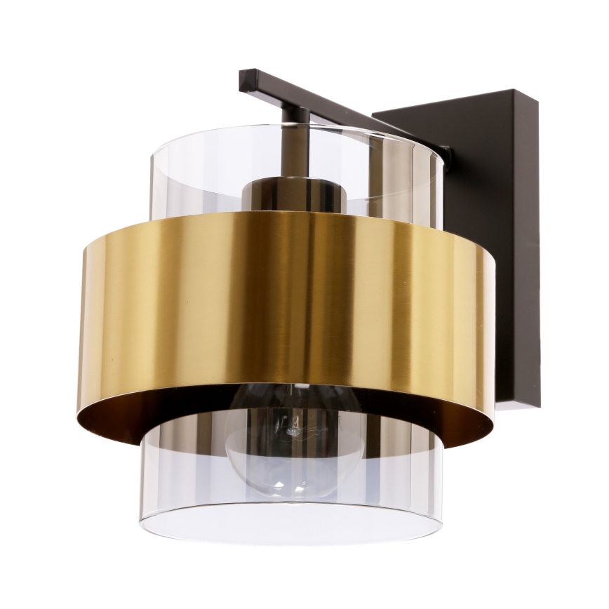 Sienas lampa SPIEGA 1xE27/60W/230V zelta/melna