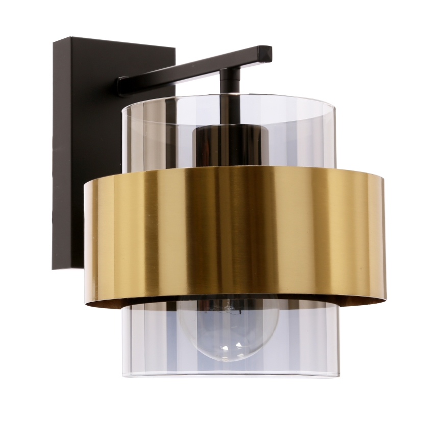 Sienas lampa SPIEGA 1xE27/60W/230V zelta/melna
