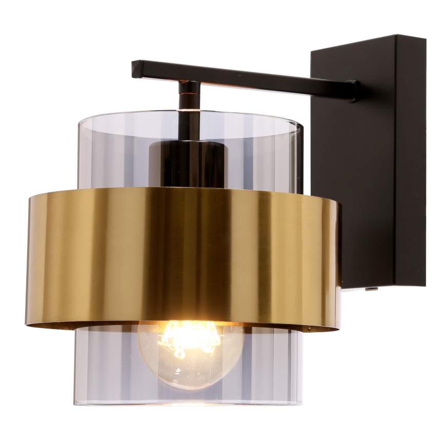 Sienas lampa SPIEGA 1xE27/60W/230V zelta/melna