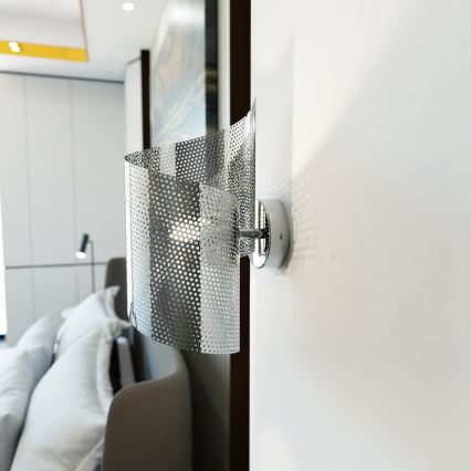 Sienas lampa SPIRAL 1xG9/8W/230V matēts hroms