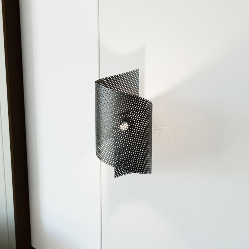 Sienas lampa SPIRAL 1xG9/8W/230V melna