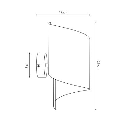 Sienas lampa SPIRAL 1xG9/8W/230V zelta