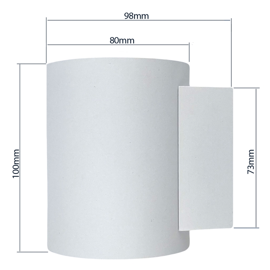 Sienas lampa SQUALLA TUBA 1xG9/50W/230V balta/zelta