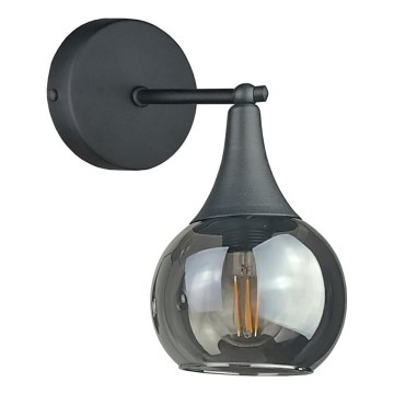 Sienas lampa STAR 1xE27/60W/230V melna/dūmakains melna