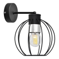 Sienas lampa STARLIGHT 1xE27/15W/230V melna/sudraba