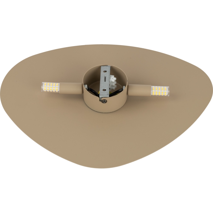 Sienas lampa STONE 2xG9/8W/230V 30x39 cm bēša