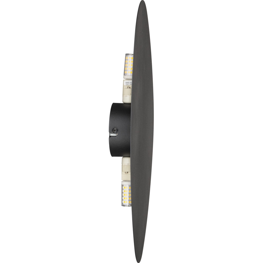 Sienas lampa STONE 2xG9/8W/230V 30x39 cm melna