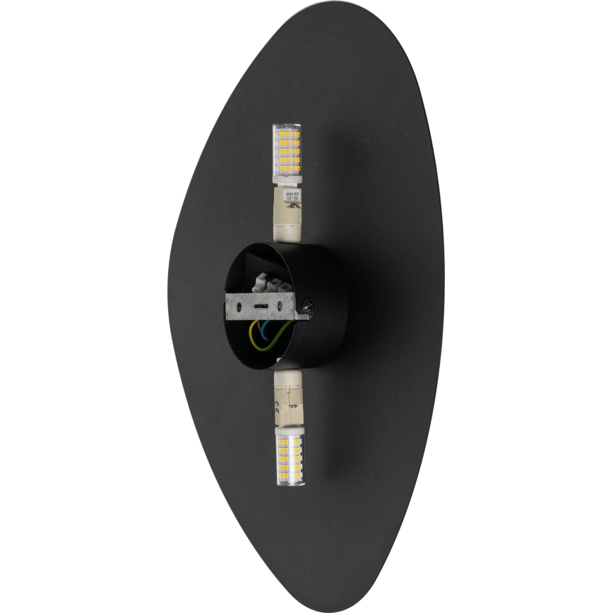 Sienas lampa STONE 2xG9/8W/230V 30x39 cm melna