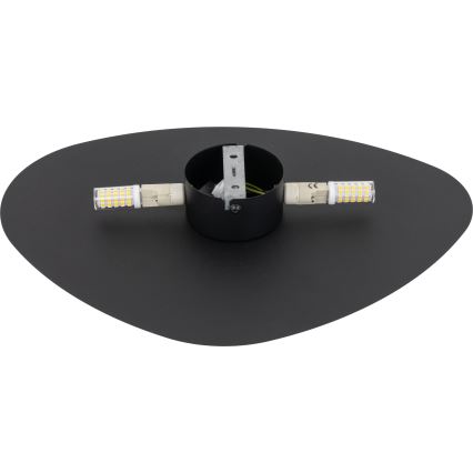 Sienas lampa STONE 2xG9/8W/230V 30x39 cm melna