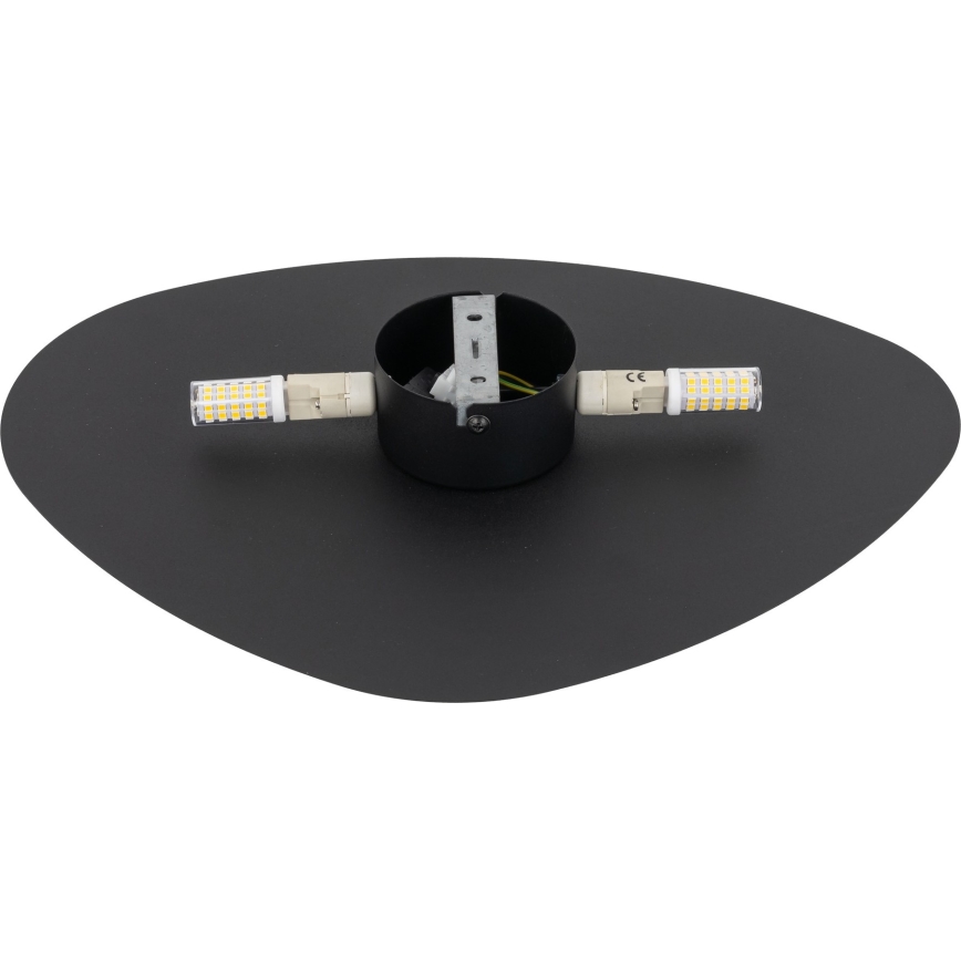 Sienas lampa STONE 2xG9/8W/230V 30x39 cm melna
