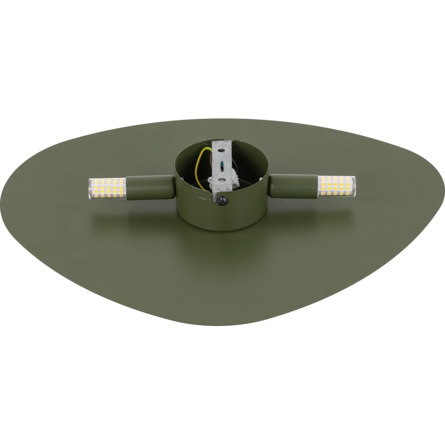 Sienas lampa STONE 2xG9/8W/230V 30x39 cm zaļa