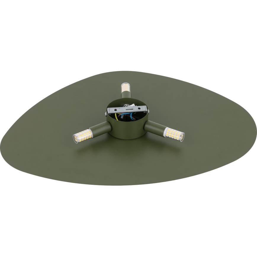 Sienas lampa STONE 3xG9/8W/230V 37x49 cm zaļa