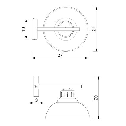 Sienas lampa SVEN 1xE27/15W/230V bēša