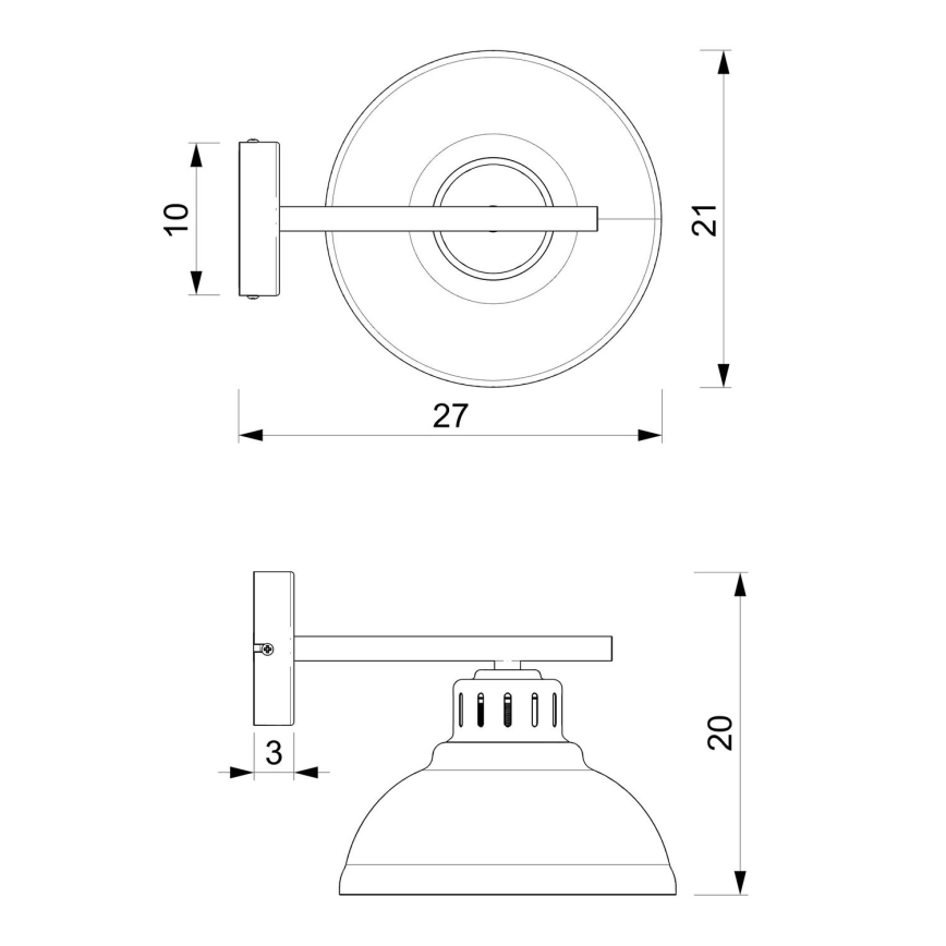 Sienas lampa SVEN 1xE27/15W/230V sarkana