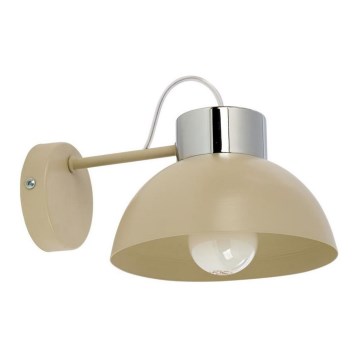Sienas lampa TEDI 1xE27/60W/230V bēša/spīdīgi hromēts