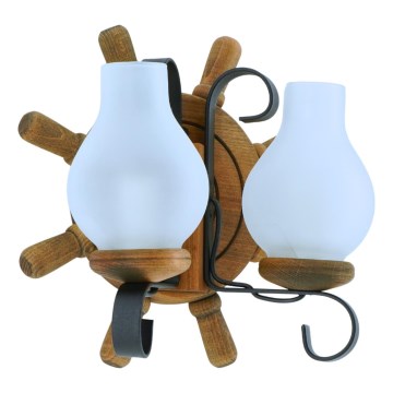 Sienas lampa TIMONA 2xE14/40W/230V dižskābardis - FSC sertificēts