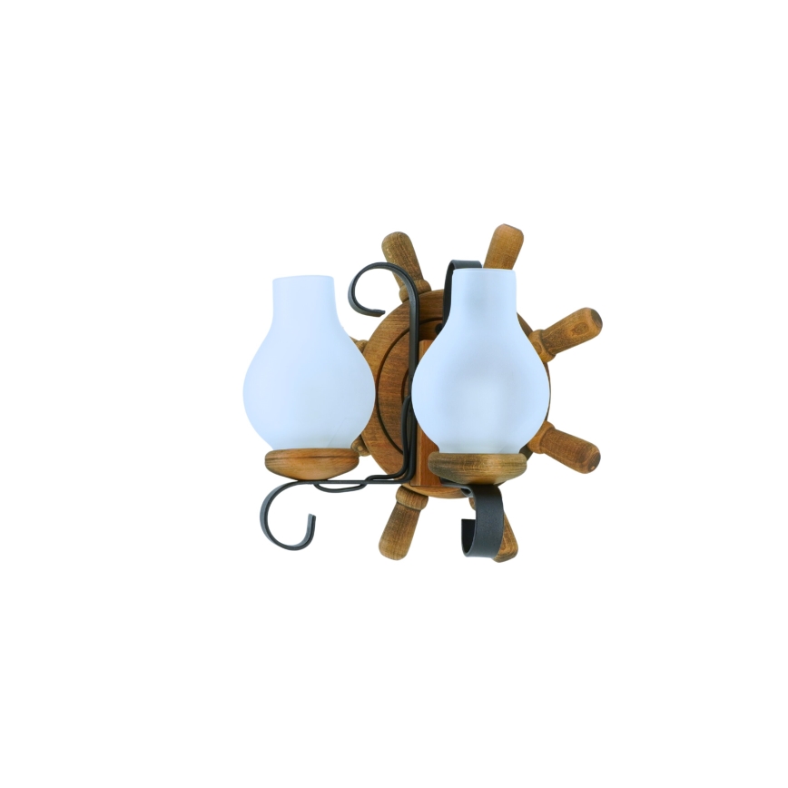 Sienas lampa TIMONA 2xE14/40W/230V dižskābardis - FSC sertificēts
