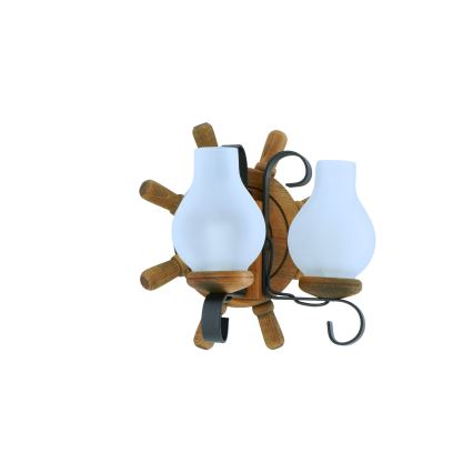 Sienas lampa TIMONA 2xE14/40W/230V dižskābardis