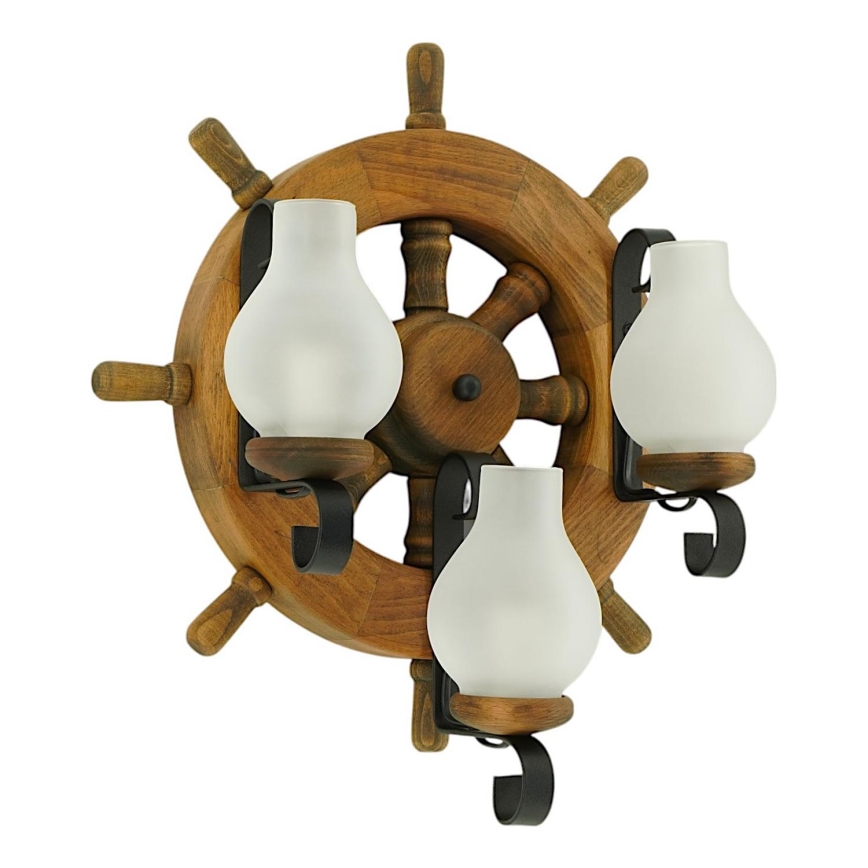 Sienas lampa TIMONA 3xE14/40W/230V dižskābardis