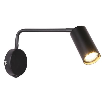 Sienas lampa TINA 1xGU10/15W/230V melna